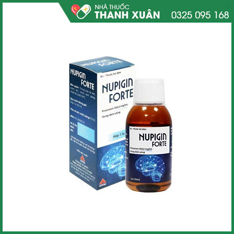 Nupigin forte thuốc dùng điều trị rung giật cơ vỏ não, rối loạn nhận thức, chóng mặt, dự phòng tắc mạch, hỗ trợ cải thiện chứng khó đọc
